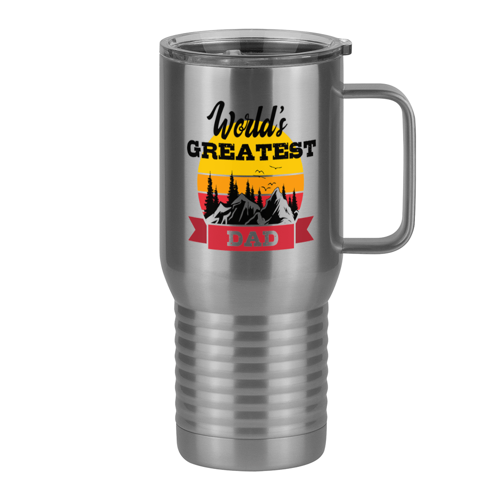 World's Greatest Dad Travel Coffee Mug Tumbler with Handle (20 oz) - Outdoors - Right View