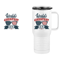 Thumbnail for World's Greatest Dad Travel Coffee Mug Tumbler with Handle (20 oz) - USA Sunglasses - Design View