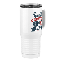 Thumbnail for World's Greatest Dad Travel Coffee Mug Tumbler with Handle (20 oz) - USA Sunglasses - Front Right View
