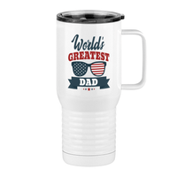 Thumbnail for World's Greatest Dad Travel Coffee Mug Tumbler with Handle (20 oz) - USA Sunglasses - Right View