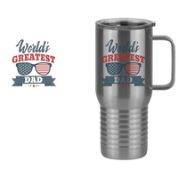 Thumbnail for World's Greatest Dad Travel Coffee Mug Tumbler with Handle (20 oz) - USA Sunglasses - Design View