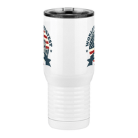 Thumbnail for World's Greatest Dad Travel Coffee Mug Tumbler with Handle (20 oz) - USA Statue of Liberty - Front View