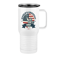 Thumbnail for World's Greatest Dad Travel Coffee Mug Tumbler with Handle (20 oz) - USA Statue of Liberty - Right View