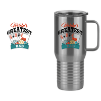 Thumbnail for World's Greatest Dad Travel Coffee Mug Tumbler with Handle (20 oz) - Poker - Design View