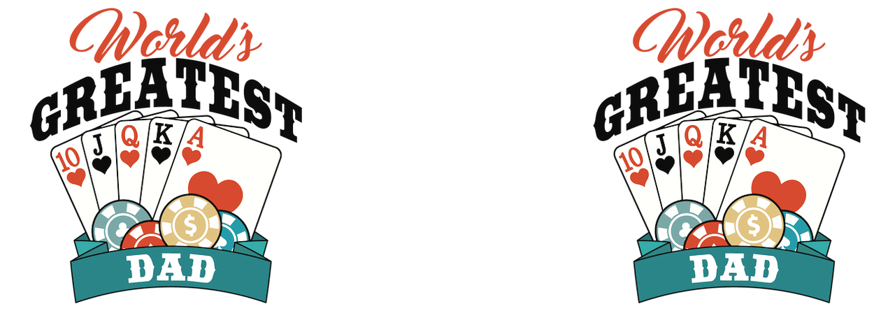 World's Greatest Dad Travel Coffee Mug Tumbler with Handle (20 oz) - Poker - Graphic View