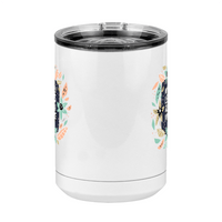 Thumbnail for Worry Less Run More Floral Coffee Mug Tumbler with Handle (15 oz) - Front View