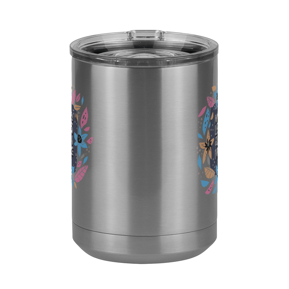 Worry Less Run More Floral Coffee Mug Tumbler with Handle (15 oz) - Front View