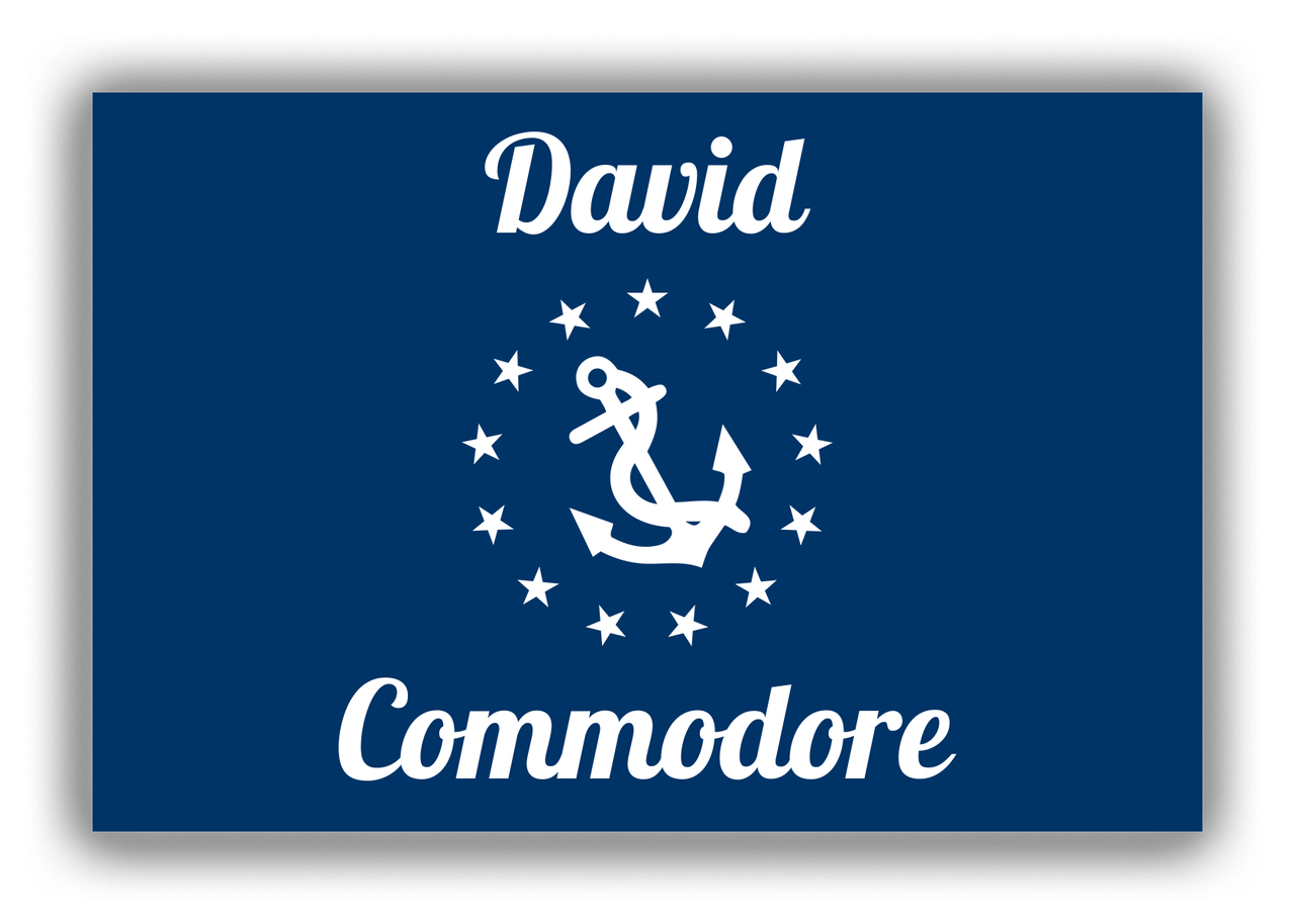 Personalized Yacht Club Officer Canvas Wrap & Photo Print - Commodore - Front View