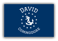 Thumbnail for Personalized Yacht Club Officer Canvas Wrap & Photo Print - Commodore - Arc Text - Front View