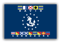 Thumbnail for Personalized Yacht Club Officer Canvas Wrap & Photo Print - Commodore - Nautical Flags - Front View