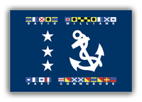 Thumbnail for Personalized Yacht Club Officer Canvas Wrap & Photo Print - Past Commodore - Nautical Flags - Front View