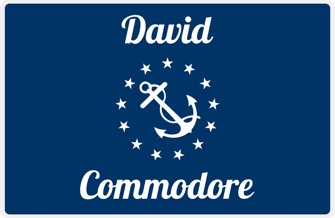 Personalized Yacht Club Officer Placemat - Commodore -  View