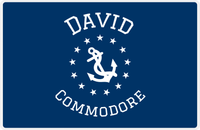 Thumbnail for Personalized Yacht Club Officer Placemat - Commodore - Arc Text -  View
