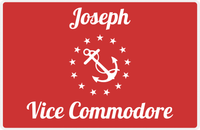 Thumbnail for Personalized Yacht Club Officer Placemat - Vice Commodore -  View