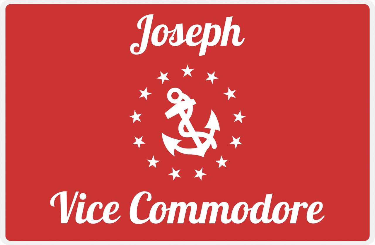 Personalized Yacht Club Officer Placemat - Vice Commodore -  View