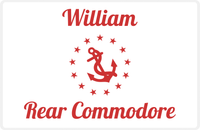 Thumbnail for Personalized Yacht Club Officer Placemat - Rear Commodore -  View