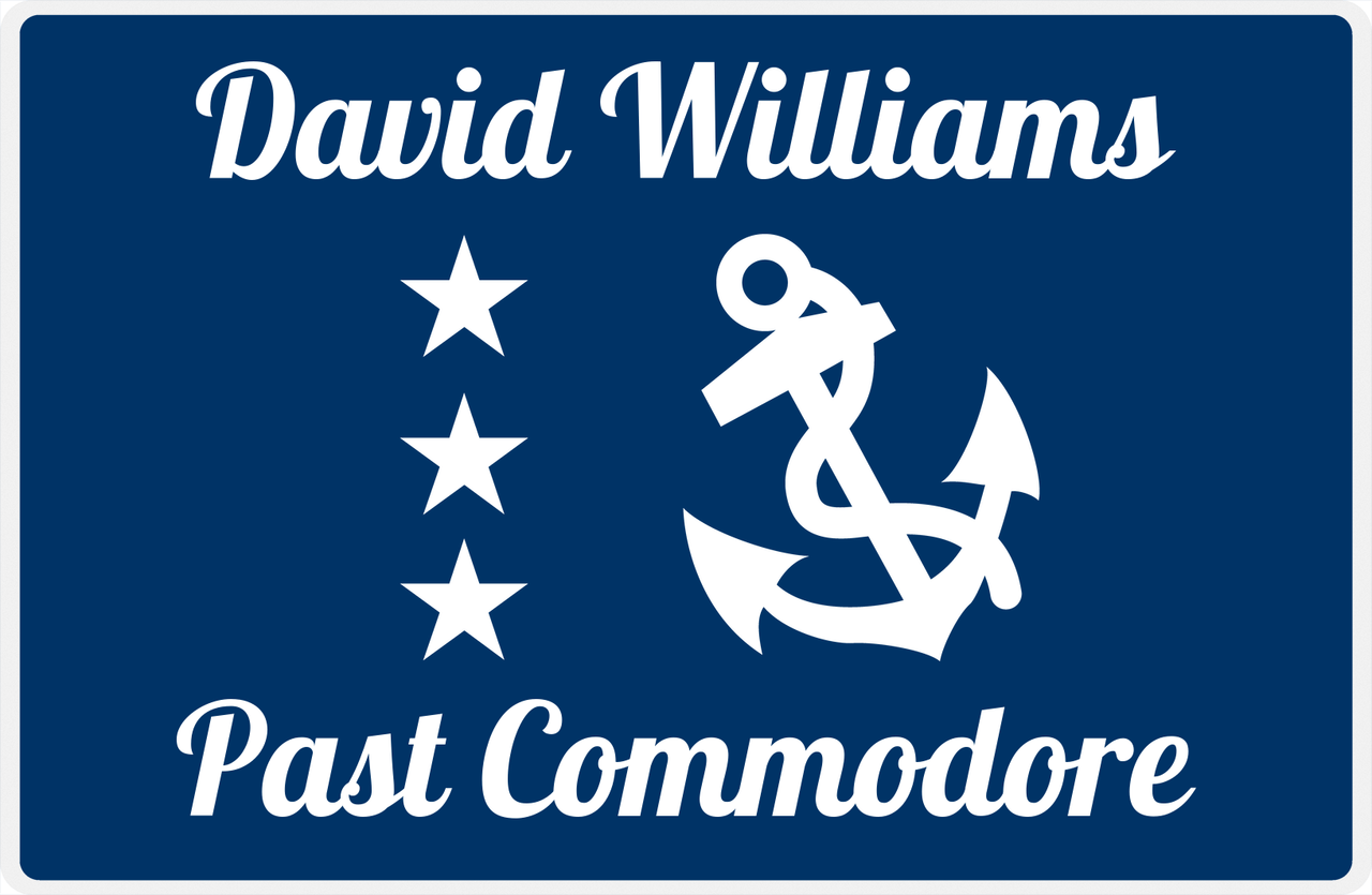 Personalized Yacht Club Officer Placemat - Past Commodore -  View