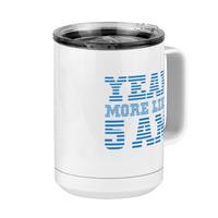 Thumbnail for Yeah More Like 5 AM Coffee Mug Tumbler with Handle (15 oz) - Front Right View