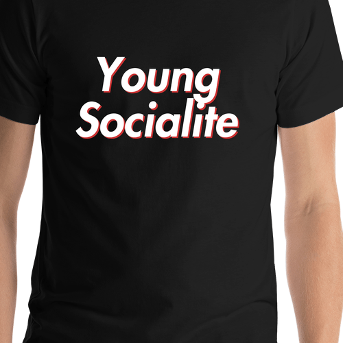 Young Socialite T-Shirt - Black - Shirt Close-Up View