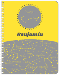Thumbnail for Personalized Zodiac Sign Notebook - Constellation Circle - Scorpio - Front View