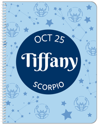 Thumbnail for Personalized Zodiac Sign Notebook - Constellation Circle - Scorpio - Front View
