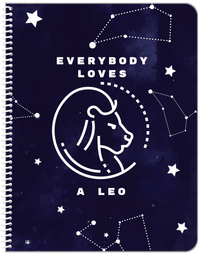 Thumbnail for Zodiac Sign Notebook - Everybody Loves a Leo - Front View