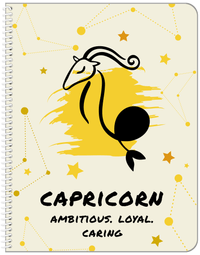 Thumbnail for Zodiac Sign Notebook - Characteristics of a Capricorn - Front View