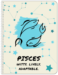 Thumbnail for Zodiac Sign Notebook - Characteristics of a Pisces - Front View