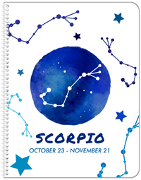 Thumbnail for Zodiac Sign Notebook - Date Range - Scorpio - Front View