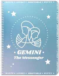 Thumbnail for Zodiac Sign Notebook - Traits of a Gemini - Front View