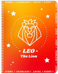 Thumbnail for Zodiac Sign Notebook - Traits of a Leo - Front View