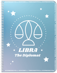 Thumbnail for Zodiac Sign Notebook - Traits of a Libra - Front View