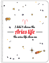 Thumbnail for Zodiac Sign Notebook - Aries Life - Front View
