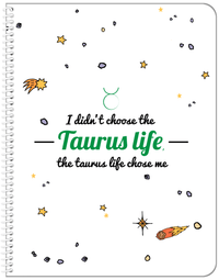 Thumbnail for Zodiac Sign Notebook - Taurus Life - Front View