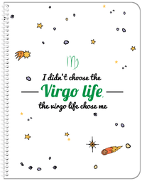 Thumbnail for Zodiac Sign Notebook - Virgo Life - Front View