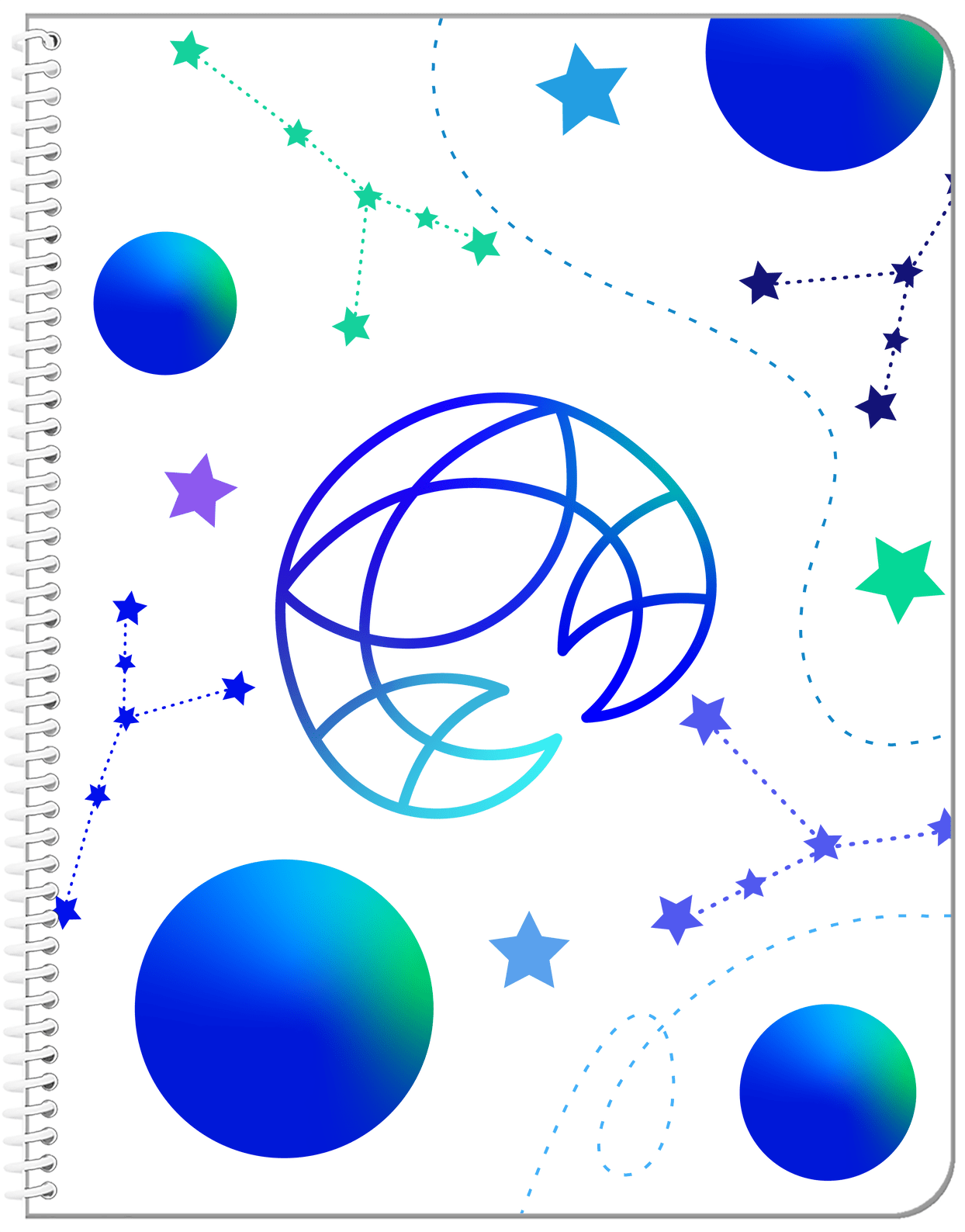 Zodiac Sign Notebook - Constellations - Cancer - Front View