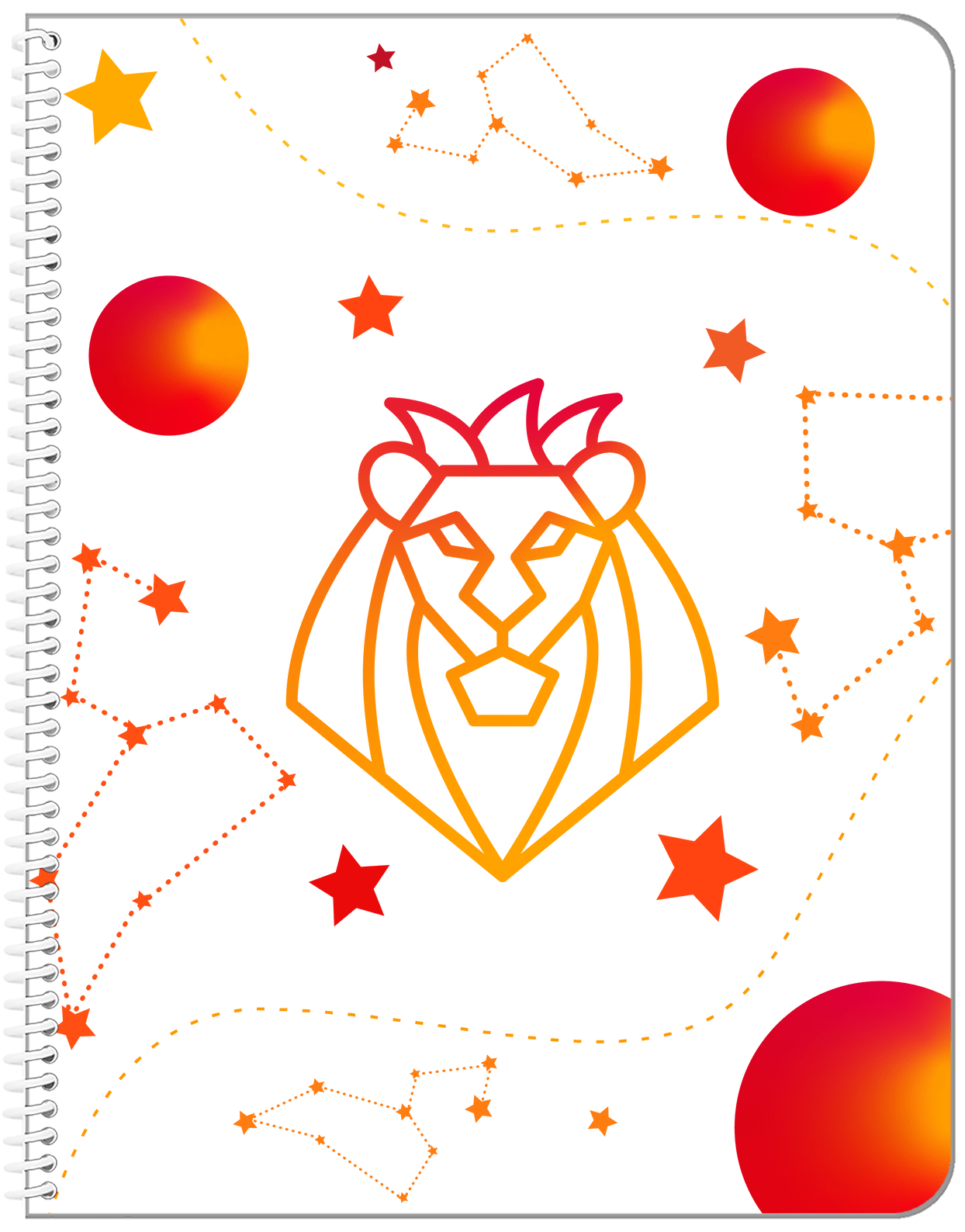 Zodiac Sign Notebook - Constellations - Leo - Front View