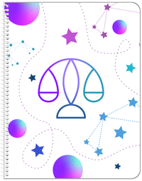 Thumbnail for Zodiac Sign Notebook - Constellations - Libra - Front View