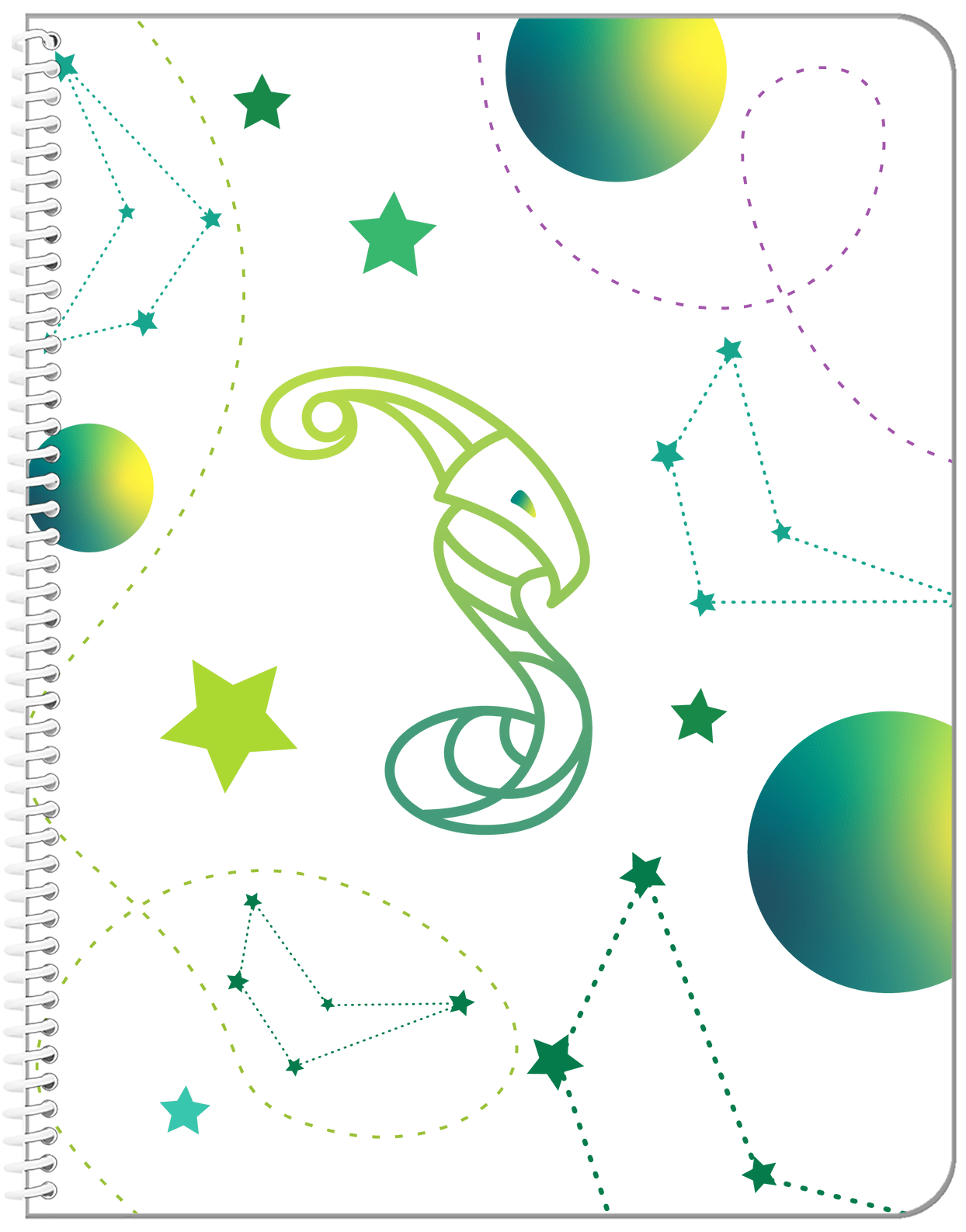 Zodiac Sign Notebook - Constellations - Capricorn - Front View