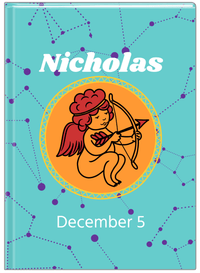 Thumbnail for Personalized Zodiac Sign Journal - Constellation Circle - Sagittarius - Front View