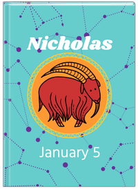 Thumbnail for Personalized Zodiac Sign Journal - Constellation Circle - Capricorn - Front View