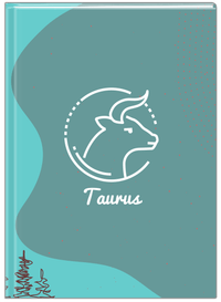 Thumbnail for Personalized Zodiac Sign Journal - Line Art - Taurus - Front View