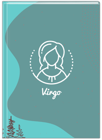 Thumbnail for Personalized Zodiac Sign Journal - Line Art - Virgo - Front View