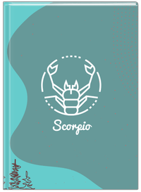 Thumbnail for Personalized Zodiac Sign Journal - Line Art - Scorpio - Front View