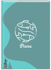 Thumbnail for Personalized Zodiac Sign Journal - Line Art - Pisces - Front View