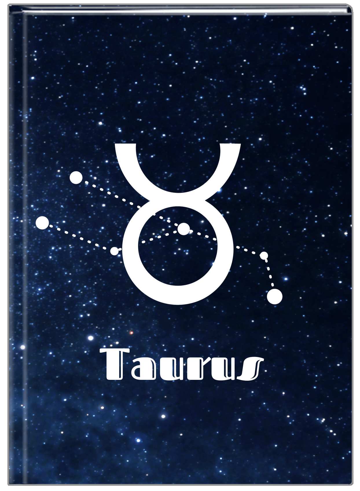 Personalized Zodiac Sign Journal - Night Sky - Taurus - Front View