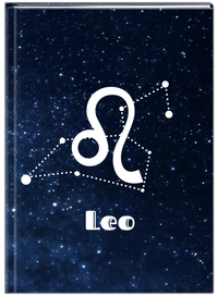 Thumbnail for Personalized Zodiac Sign Journal - Night Sky - Leo - Front View