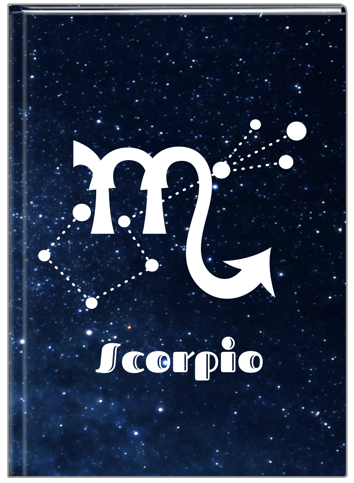 Personalized Zodiac Sign Journal - Night Sky - Scorpio - Front View