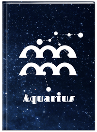 Thumbnail for Personalized Zodiac Sign Journal - Night Sky - Aquarius - Front View