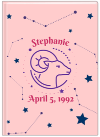 Thumbnail for Personalized Zodiac Sign Journal - Constellation - Aries - Front View
